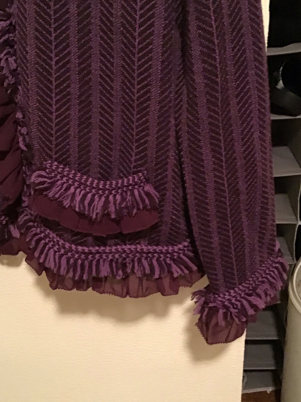 Bryan Purple Ruffled Blazer Jacket - Picture 3 of 7